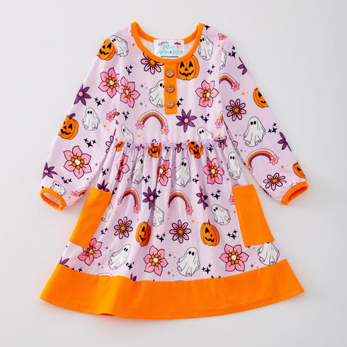 halloween-rainbow-ghost-play-wear-dress little-miss-marmelade-Sophia's StyleGirls Dress-1