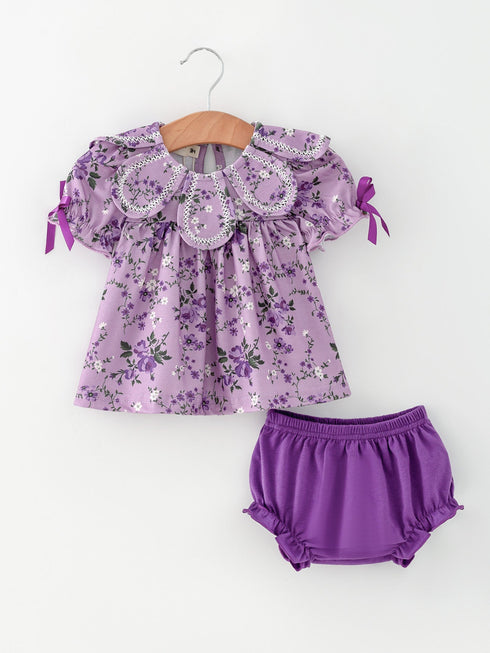 floral-girls-outfit-set-purple-puff-sleeve-top-bloomers-set-sophias-styleRomper-1