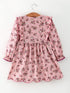 fall-purple-rose-floral-girl-dress-bow-ruffle-long-sleeve-scalloped-hem-sophias-style-2
