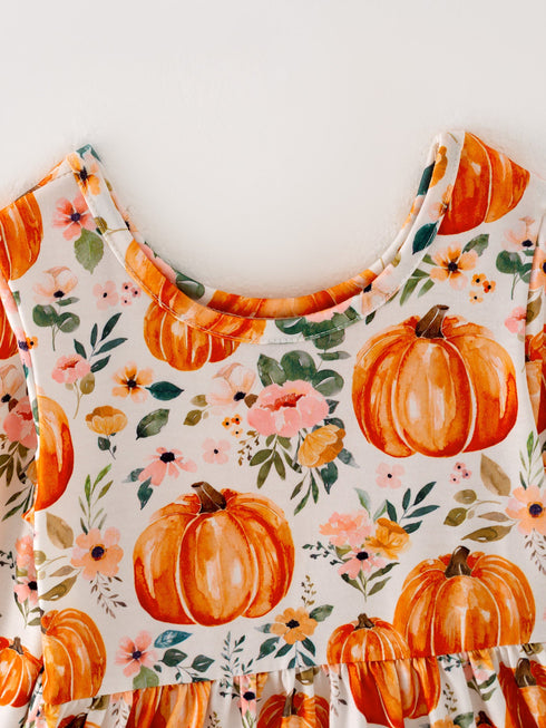 girls-halloween-pumpkin-print-long-sleeve-dress Rylee-Faith-Designs-Sophia's Style-4