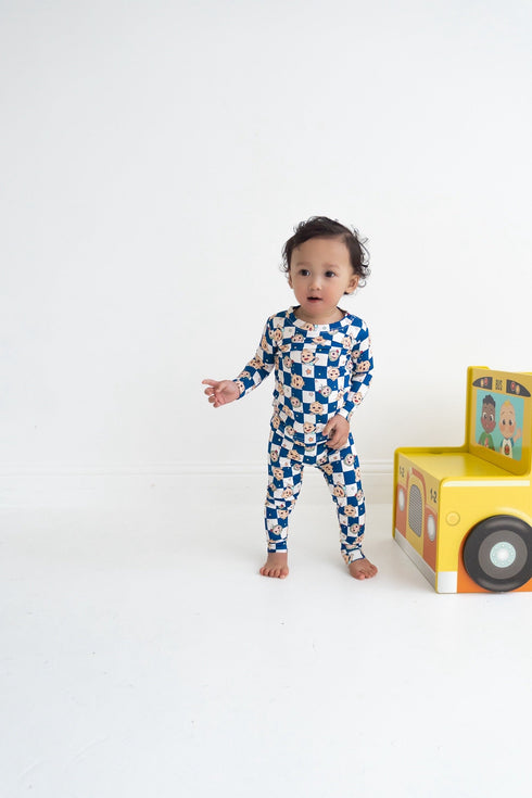 Dream Big Little Co x CoComelon JJ STARRY NIGHT CHECKERS DREAM ROMPER