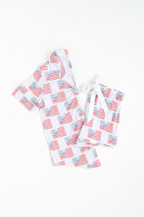 american-flag-women-s-button-down-short-set-little-pajama-co - Sophia's Style -4