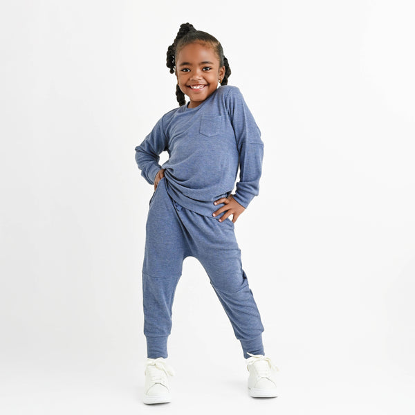 bamboo-waffle-kids-jogger-set-line-dry-only Big Dreams Little Jammie Session Sophia's Style-1