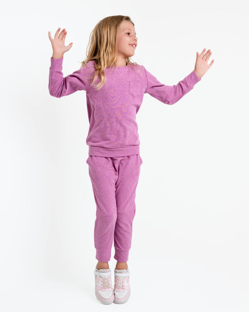 bamboo-waffle-kids-jogger-set-line-dry-only Big Dreams Little Jammie Session Sophia's Style-8