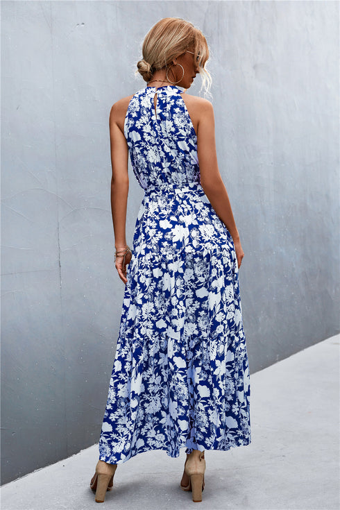 printed-sleeveless-tie-waist-maxi-dress Sophia's Trends - Sophia's Style-Scarlett-L
