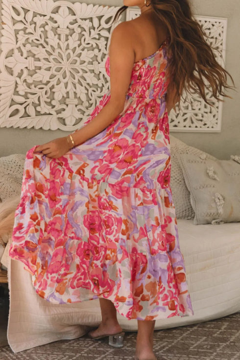 floral-print-shirred-one-shoulder-maxi-dress OhSoStyled at Sophia's Style-4