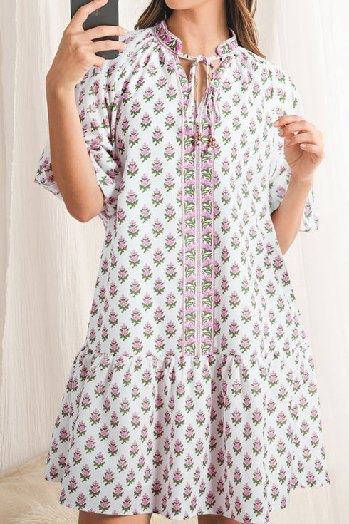 floral-print-puff-sleeve-tie-neck-ruffled-hem-dress OhSoStyled - Sophia's Style-1