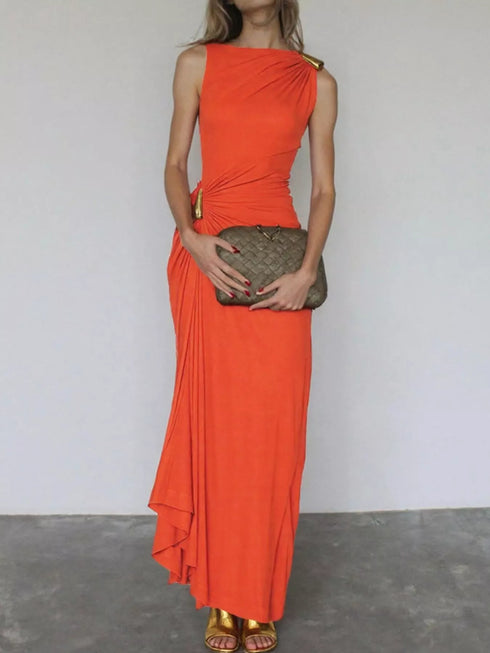 draped-sleeveless-bodycon-maxi-dress-with-metal-decorative-OhSoStyled-Sophia's-Style-13