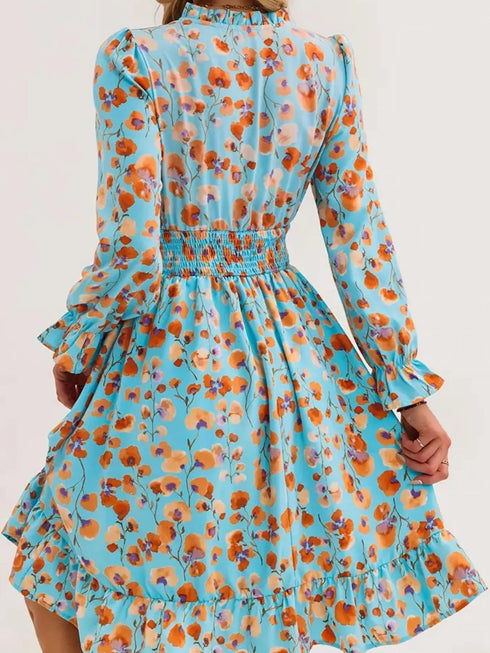floral-notched-flounce-sleeve-dress-OhSoStyled-Sophia's-Style-11