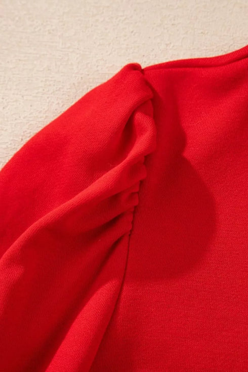 contrast-striped-collar-patchwork-puff-sleeve-ruffle-hem-mini-dress-OhSoStyled-Sophia's-Style-5