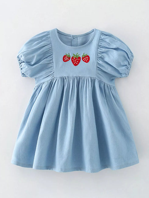 childrens-strawberry-embroidered-puff-sleeve-denim-dress-ohso-kids-sophias-styleDresses-1