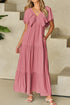 ruffled-v-neck-flutter-sleeve-maxi-dress OhSoStyled - Sophia's Style-8