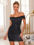 glitter-ruched-off-shoulder-mini-dress OhSoStyled - Sophia's Style in Black-4