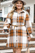 plus-size-plaid-button-up-shirt-dress OhSoStyled - Sophia's Style-1