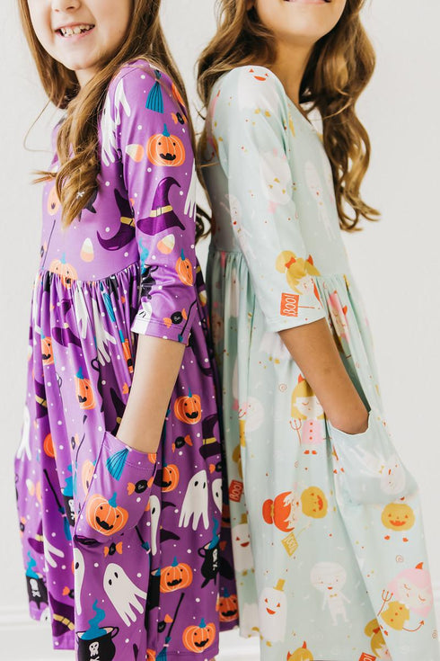 no-tricks-just-treats-3-4-sleeve-pocket-twirl-dress Mila & Rose - Sophia's Style-7
