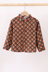 Premium brown plaid button down muslin shirt