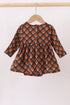 Premium brown plaid muslin bubble