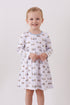Premium blue character print bamboo dress