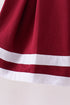Premium Maroon Go Dawgs Mississippi embroidery ruffle dress