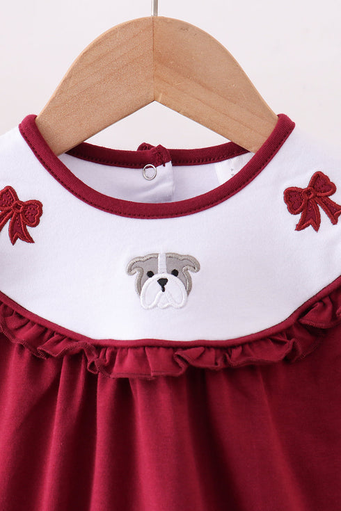 premium-maroon-georgia-bulldog-bow-embroidery-bubble-abby-evie-sophias-style-3