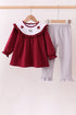 premium-maroon-georgia-bulldog-bow-embroidery-ruffle-pants-set-abby-evie-sophias-styleSet-1