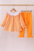 orange-tennessee-puppy-bow-embroidery-checkered-ruffle-pants-set-abby-evie-sophias-style-5