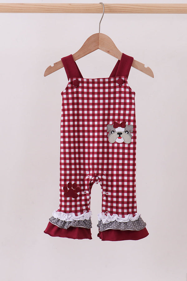 premium-maroon-georgia-bulldog-gingham-ruffle-romper-abby-evie-sophias-styleJumpsuits & Rompers-1