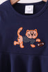 Premium Navy Auburn tiger applique dress