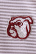 Premium Maroon Mississippi bulldog embroidery romper
