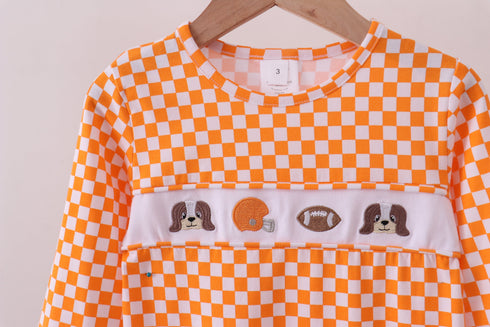 orange-tennessee-puppy-bow-embroidery-checkered-top-abby-evie-sophias-style-2