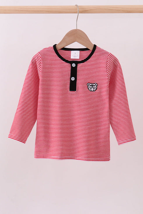 premium-red-georgia-bulldog-embroidery-stripe-top-abby-evie-sophias-styleTop-1