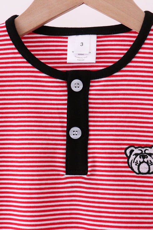 premium-red-georgia-bulldog-embroidery-stripe-top-abby-evie-sophias-style-2