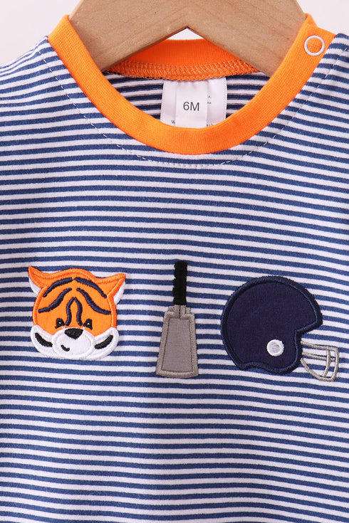 premium-blue-auburn-stripe-tiger-romper-abby-evie-sophias-style-2