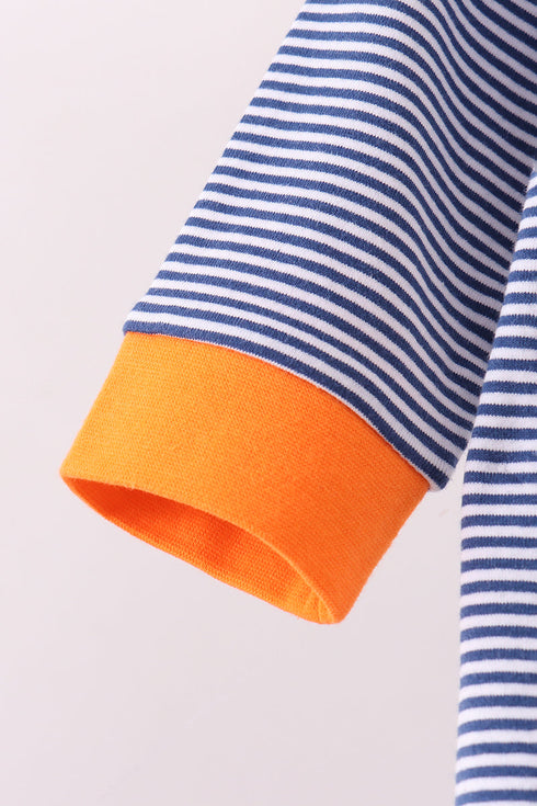 premium-blue-auburn-stripe-tiger-romper-abby-evie-sophias-style-4