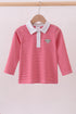 Premium Red Alabama stripe elephant embroidery button down shirt
