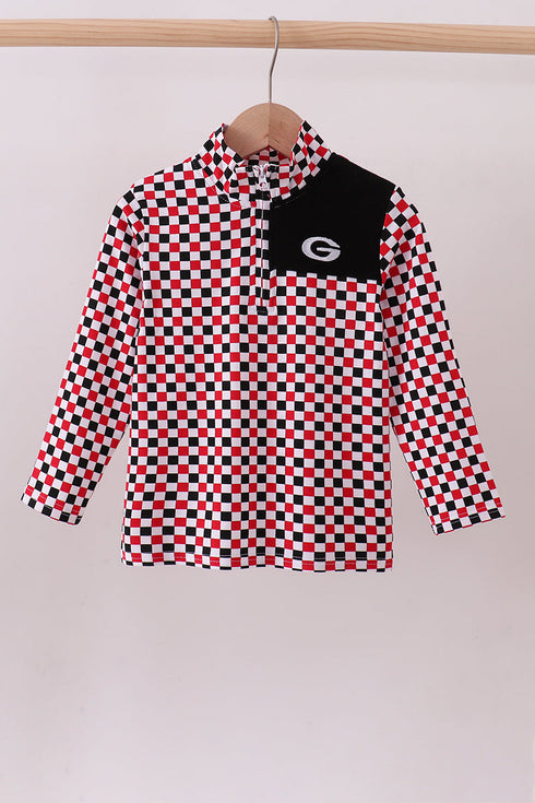 checkered-georgia-half-zipper-pullover-top-abby-evie-sophias-styleTop-1