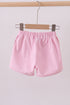 Premium Pink&white stripe bow shorts