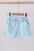 Premium Mint&white stripe bow shorts
