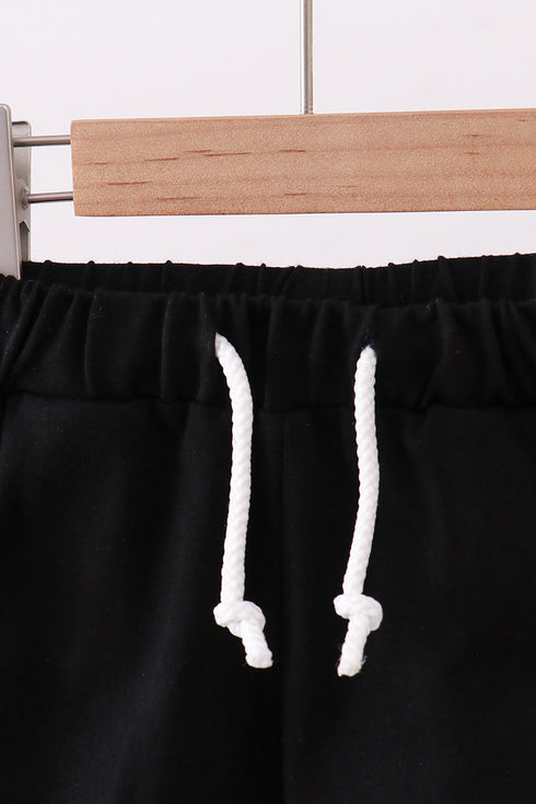 Premium Black drawstring shorts