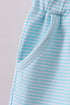 Premium Mint&white stripe drawstring shorts