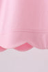 Pink flutter sleeve scalloped top