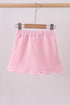 Pink scallop hem bow skort