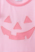 Pink stripe Smirk face applique dress