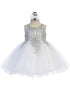 Baby Girls Multi Color Gold Lace Wired Tulle Flower Girl Dress 6-24M