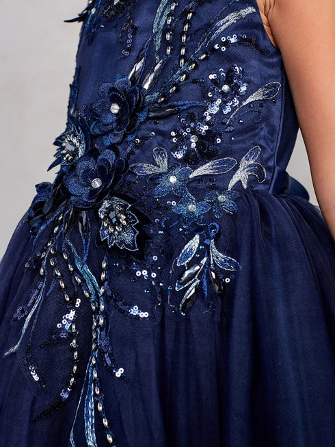 Girls Multi Color Lace Rhinestone Sash Pageant Dress 2-18 - SophiasStyle.com