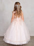 Girls Multi Color Metallic Lace Applique Split Tulle Skirt Pageant Dress 2-18 - SophiasStyle.com