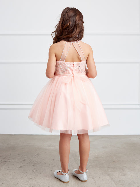 Girls Sparkle Princess Party Dress – Short Tulle Dress with Gemstone Details 2-18