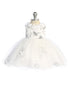 Baby Girls 3D Flower Applique Glitter Mesh Special Occasion Dress 6-24 Months