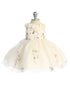 Baby Girls 3D Flower Applique Glitter Mesh Special Occasion Dress 6-24 Months
