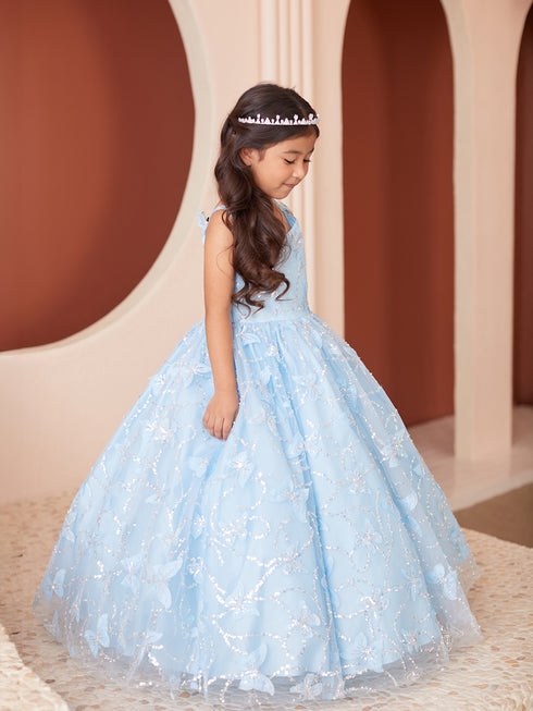 Princess Glitter Lace Ball Gown Dress, Sizes 2-16